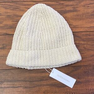 NWT Outerknown Cream Knit Beanie